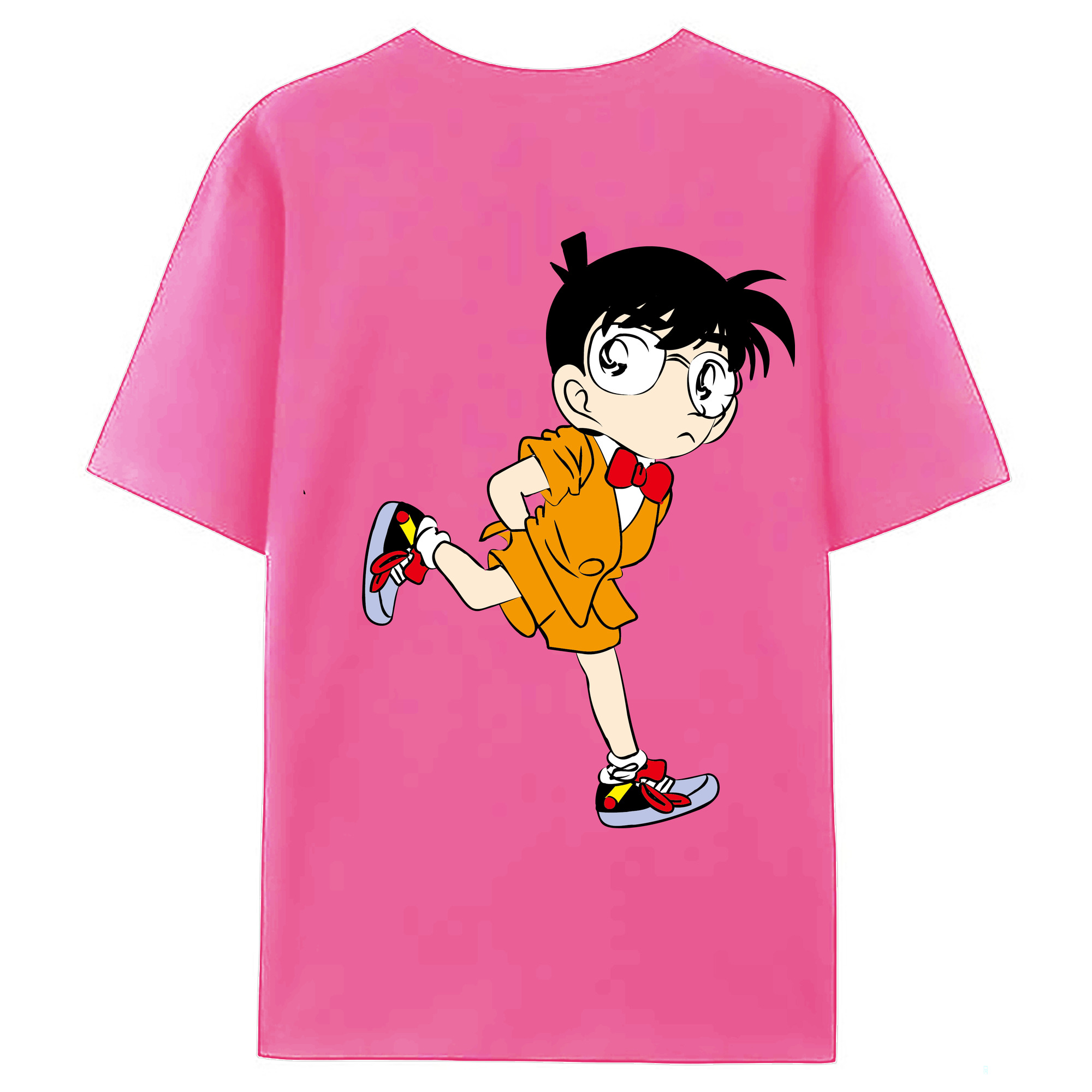 （画像用） 名探偵コナン 江戸川 コナン Detective Conan Conan Edogawa レディース半袖Tシャツ(バックプリント)